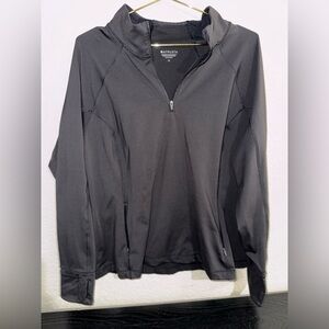 Athleta Rainier Black Quarter-Zip Pullover